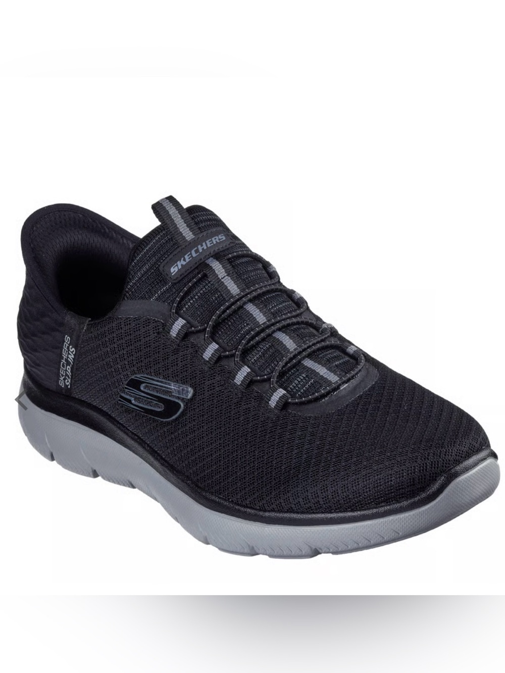 Skechers Men’s Black and Gray Slip-In Sneakers